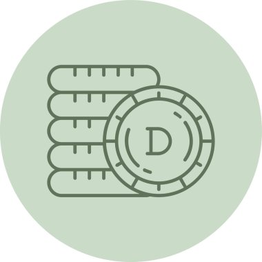 Bozuk para. Web simgesi basit illüstrasyon