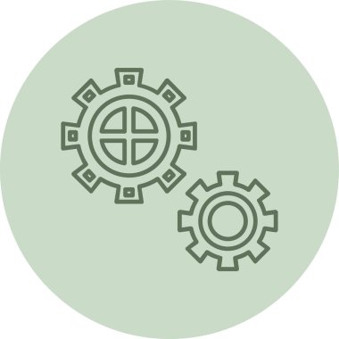 Modern dişli simgesinin vektör çizimi