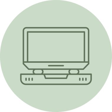 Dizüstü bilgisayar simgesi vektör çizimi