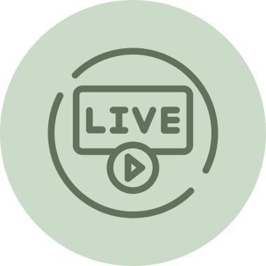 Canlı vektör çizgisi simgesi, işaret veya resimleme