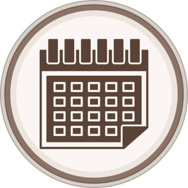 Bir takvim simgesinin vektör illüstrasyonu