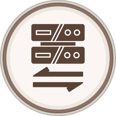 Sunucu. Web simgesi basit illüstrasyon