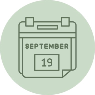 Eylül gününün tarihli takvim, illüstrasyon, vektör illüstrasyonu