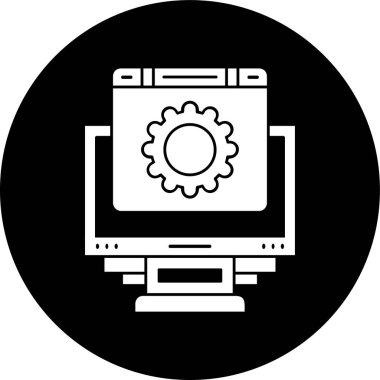 Web Bakım simgesi, vektör illüstrasyonu basit tasarım