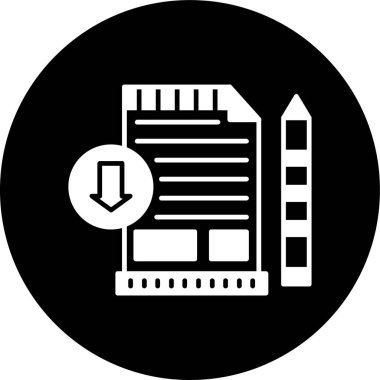 belge simgesi, vektör illüstrasyonu basit tasarım