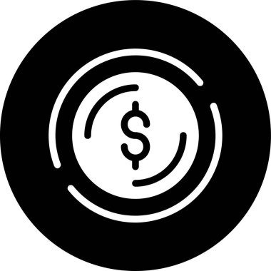 Bozuk para simgesi, vektör illüstrasyonu basit tasarım