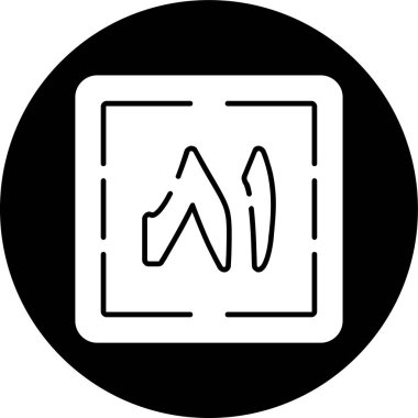 Wahid wa Thamaniyaun simgesi, vektör çizimi basit tasarım