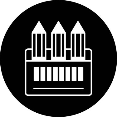 Renk Kalemleri simgesi, vektör illüstrasyonu basit tasarım