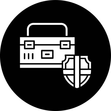 Sigorta simgesi, vektör illüstrasyonu basit tasarım