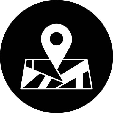 konum simgesi, vektör illüstrasyonu basit tasarım