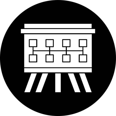 sunum simgesi, vektör illüstrasyonu basit tasarım