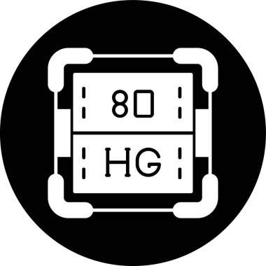 Merkür simgesi, vektör illüstrasyonu basit tasarım