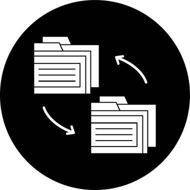 Veri Kopyalama simgesi, vektör illüstrasyonu basit tasarım