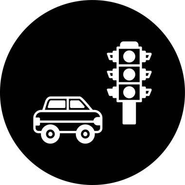 Trafik Işıkları simgesi, vektör illüstrasyonu basit tasarım