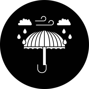 yağmur simgesi, vektör illüstrasyonu basit tasarım