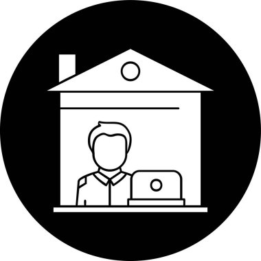 Meşgul simgesi, vektör illüstrasyonu basit tasarım