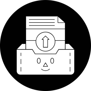 Upload icon, vector illustration simple design