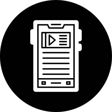 akıllı telefon simgesi, vektör illüstrasyonu basit tasarım