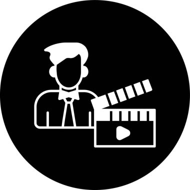 Yapımcı simgesi, vektör illüstrasyonu basit tasarım