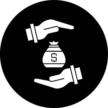 Para simgesini kaydet, vektör illüstrasyonu basit tasarım