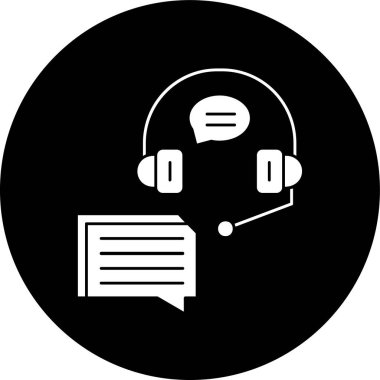 Sohbet simgesi, vektör illüstrasyonu basit tasarım