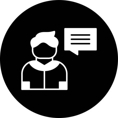 Sohbet simgesi, vektör illüstrasyonu basit tasarım