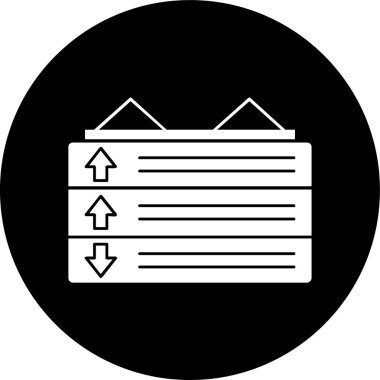 İşaretler simgesi, vektör illüstrasyonu basit tasarım