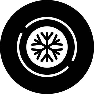 Kar Tanesi simgesi, vektör illüstrasyonu basit tasarım