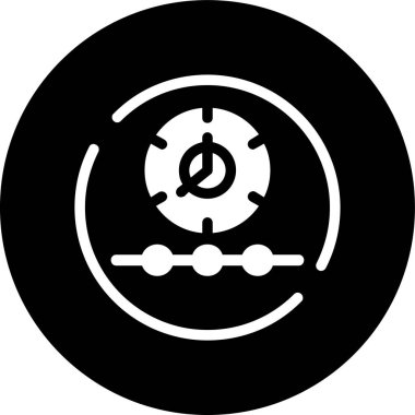 Zaman çizelgesi simgesi, vektör illüstrasyonu basit tasarım