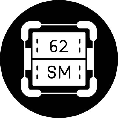 Samaryum simgesi, vektör illüstrasyonu basit tasarım