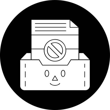 Engellenmiş simge, vektör illüstrasyonu basit tasarım