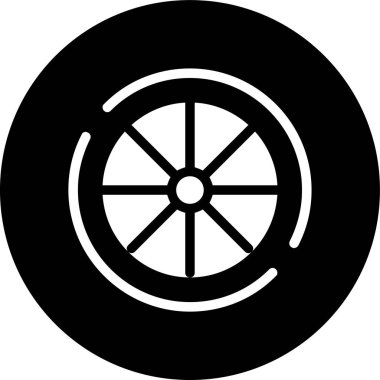 Lastik simgesi, vektör illüstrasyonu basit tasarım