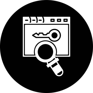 Anahtar sözcük simgesi, vektör illüstrasyonu basit tasarım