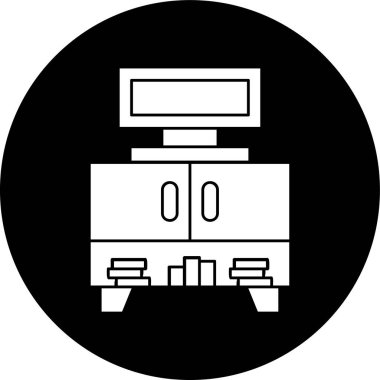 Tv Tablo simgesi, vektör illüstrasyonu basit tasarım