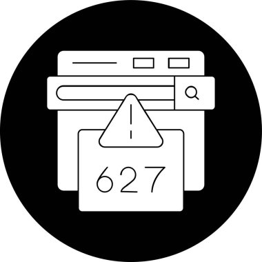 627 Hata simgesi, vektör illüstrasyonu basit tasarım