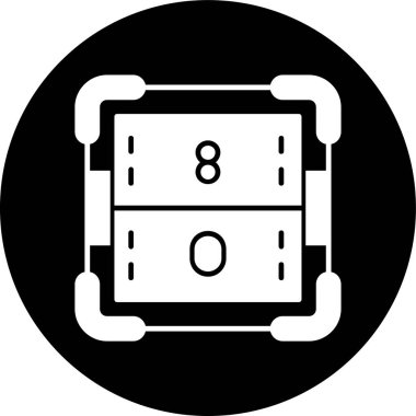 Oksijen simgesi, vektör illüstrasyonu basit tasarım