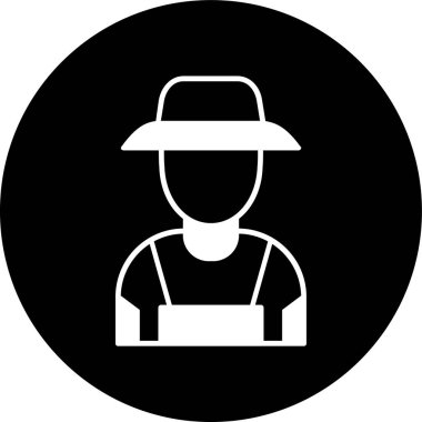 Agronomist simgesi, vektör illüstrasyonu basit tasarım