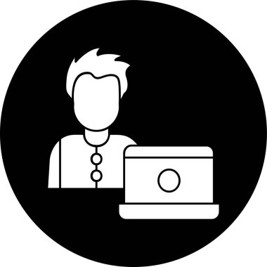 Grafik Tasarımcı simgesi, vektör illüstrasyonu basit tasarım