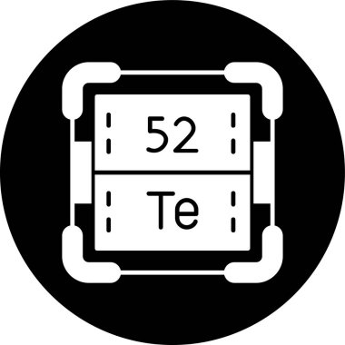 Tellüyum simgesi, vektör illüstrasyonu basit tasarım