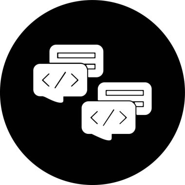 Coding icon, vector illustration simple design