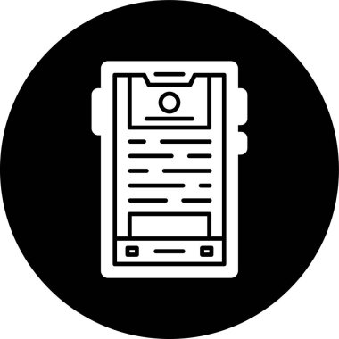 akıllı telefon simgesi, vektör illüstrasyonu basit tasarım