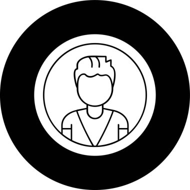 kullanıcı profili simgesi, vektör illüstrasyonu basit tasarım