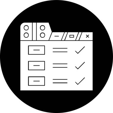 Checklist icon, vector illustration simple design