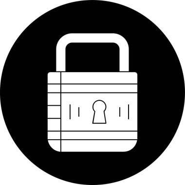 asma kilit simgesi, vektör illüstrasyonu basit tasarım