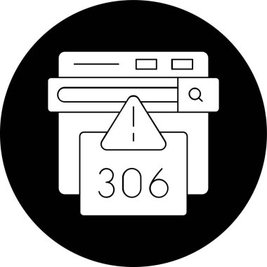 306 Hata simgesi, vektör illüstrasyonu basit tasarım