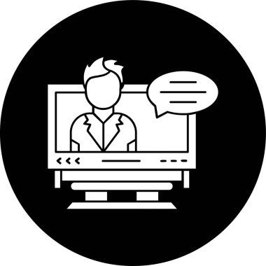 Sohbet simgesi, vektör illüstrasyonu basit tasarım