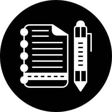 notepad simgesi, vektör illüstrasyonu basit tasarım