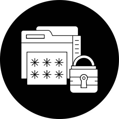 Dizin Parolası simgesi, vektör illüstrasyonu basit tasarım