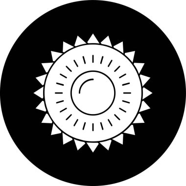 Güneş simgesi, vektör illüstrasyonu basit tasarım