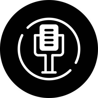 mikrofon simgesi, vektör illüstrasyonu basit tasarım